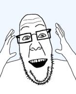 annoying_orange arm glasses hand looking_at_you open_mouth smile soyjak stubble transparent_background variant:oranjak variant:ppp // 1000x1233 // 92.9KB