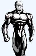 angry anime arm buff dragon_ball dragon_ball_super glasses glove jiren leg open_mouth shadow soyjak stubble variant:feraljak // 820x1280 // 230.5KB