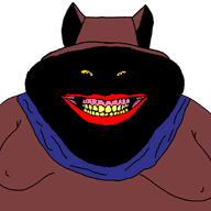 animal big_lips cat cheeks clothes eyebrows fat grin gynaecomastia hat jimbo_(namefag) lips looking_at_you meta:namefags mutt oneshot open_mouth smile stubble subvariant:branigger subvariant:fat_alicia subvariant:grinninghunky teeth transparent_background vantablack_skin variant:alicia variant:brandon variant:meximutt yellow_sclera yellow_teeth