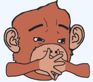 animal arm brown_skin closed_mouth ear emoticon grin hand monkey no_mouth smile smirk smug soyjak variant:chudjak // 767x676 // 21.7KB