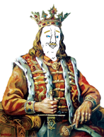 a10 a10_eyes balkan balkans blond blonde_eyebrows blonde_moustache blue_eyes crown eastern_europe eastern_european europe european medieval moldavia moldavian moldova romania royal_clothes royalty smug stephen_the_great sword variant:chudjak vlach voivode // 884x1154 // 1.1MB