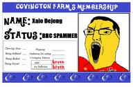 air_inflation asian bbc blueberry_inflation clothes covington_farms dejong_xaio femdom glasses hair i_love inflation_fetish membership_card open_mouth popping reddit soyjak text variant:chudjak yellow_skin yellow_teeth // 831x545 // 122.0KB