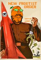 FNWO ack airplane bloodshot_eyes communism crying froot frootist_new_order gun hanging money new_frootist_order open_mouth orange_skin propaganda purple_hair soviet_union stubble subvariant:wholesome_soyjak tongue tranny variant:bernd variant:gapejak yellow_teeth // 1583x2321 // 5.3MB