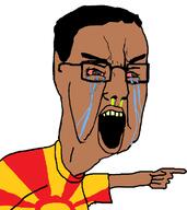 angry bloodshot_eyes country crying flag flag:north_macedonia mucus north_macedonia open_mouth pointing teeth variant:chudjak // 680x762 // 79.9KB