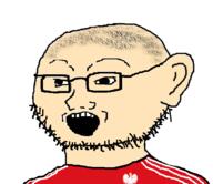 animal bird clothes country ear glasses hair open_mouth poland soyjak stubble track_suit variant:soyak white_skin wing // 483x417 // 91.6KB