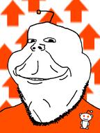 antenna clothes reddit smile smirk snoo soyjak stubble subvariant:henry upvote variant:gapejak // 700x933 // 64.2KB
