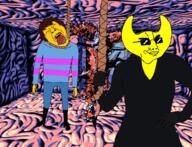 Hylics ack clothes full_body glasses gook holding_rope rpg sunglasses tranny undertale variant:bernd variant:chudjak video_game yellow_skin // 1200x920 // 1.8MB