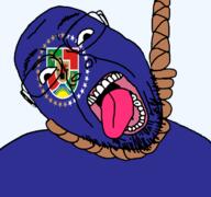 animal country fire flag flag:luhansk_oblast glasses hair hanging horse luhansk_oblast oblast open_mouth rope russia soyjak star_(symbol) stubble suicide sun teeth tongue transparent transparent_background ukraine variant:bernd yellow_teeth // 768x719 // 84.8KB