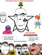 angry doll_(user) frog glasses holy_trinity neutral ongezellig pepe queen_of_spades subvariant:impish_amerimutt subvariant:shoyta swine variant:bernd variant:cobson variant:feraljak variant:gapejak variant:impish_soyak_ears variant:markiplier_soyjak // 795x1037 // 325.6KB