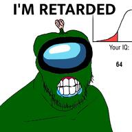 among_us green green_skin idiot iq lowest_iq_award retard stupid variant:feraljak video_game // 1024x1024 // 204.3KB