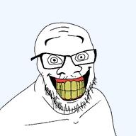 glasses gums series:skibidi_soyjaks skibidi skibidi_toilet smile stretched_mouth stretched_nose stubble teeth template transparent_background variant:feraljak wide_eyes yellow_teeth // 1000x1000 // 27.1KB