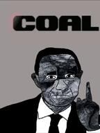 animated big_ears big_nose clothes coal coal_skin funny glasses hair necktie pointing short_hair stubble suit suit_and_tie text variant:thirtyfivejak watch // 480x640 // 384.0KB