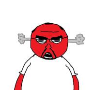 angry artist:jewishautismaward78 clothes drawing goatee looking_at_you meta:tagme open_mouth red_skin redraw subvariant:science_lover template variant:markiplier_soyjak // 514x499 // 16.5KB