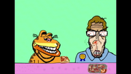 artist:odessanbvll cartoon comic garfield garfielf lasagna meme most_obsessed_faggot_award subvariant:euromutt subvariant:impish_amerimutt variant:impish_soyak_ears variant:markiplier_soyjak video // 1280x720, 30.7s // 1.8MB