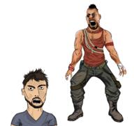 angry artist:romanian_schizo beard brown_eyes brown_hair brown_skin clothes ear far_cry full_body hair open_mouth redraw vaas variant:cobson variant:jasonjak video_game white_skin // 1447x1364 // 164.9KB
