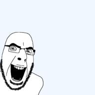 animated glasses laughing open_mouth stubble template variant:cobson white_eyes // 1200x1200 // 141.5KB