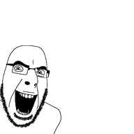 animated glasses laughing open_mouth stubble template variant:cobson white_eyes // 1200x1200 // 141.5KB