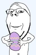 arm easter egg glasses holding_object smile subvariant:wholesome_soyjak variant:gapejak wholesome // 676x1021 // 33.4KB