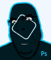 adobe black_skin glasses glowing photoshop smile smug soyjak stubble variant:cobson // 721x840 // 61.5KB