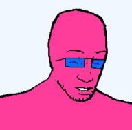 closed_eyes closed_mouth doll_(user) glasses soyjak stubble variant:unknown // 572x563 // 7.6KB