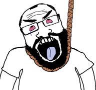 acked black_beard hanged hanging i_hate i_love rope subvariant:science_lover suicide template variant:markiplier_soyjak white_background white_skin // 1224x1139 // 323.4KB