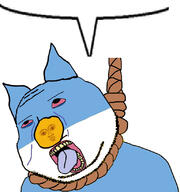 argentina bloodshot_eyes crying flag flag:argentina hanging oink pig rope soyjak speech_bubble speech_bubble_empty stubble subvariant:massjak suicide tongue variant:gapejak yellow_teeth // 768x818 // 260.0KB