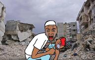 2soyjaks allah arm blood brown_skin child clothes crying dead full_body gore hand hat islam palestine soyjak stubble text tongue variant:bernd variant:rupturejak // 907x578 // 95.8KB