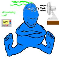 cold_feet cool cooljak fan feet_showing green_hair greentext js_paint subvariant:wholesome_soyjak thermostat variant:gapejak // 400x400 // 23.0KB