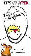 arm cheese eating food glasses hand holding_object its_over jam poland smile soyjak stubble subvariant:wholesome_soyjak teeth text variant:gapejak // 600x1053 // 101.5KB