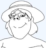 clothes eyelashes femjak glasses hair hat remastered series:foidjaks smile soyjak subvariant:gapejak_female template variant:gapejak // 800x844 // 37.5KB