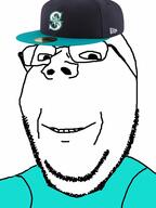 cap closed_mouth clothes glasses hat smile soyjak stubble subvariant:wholesome_soyjak variant:gapejak // 1440x1920 // 162.2KB