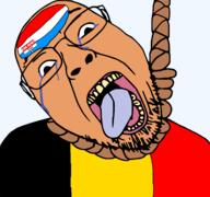 bald belgium brown_skin flag glasses hanging netherlands rent_free rope stubble suicide variant:bernd // 1677x1569 // 218.2KB