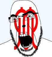 angry flag glasses hair japan kanagawa looking_to_the_left open_mouth soyjak stubble teeth thick_eyebrows todofuken transparent_background variant:cobson // 721x789 // 39.9KB