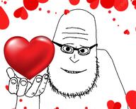 bald beard closed_mouth glasses heart love smile syndrome_(the_incredibles) variant:syndromejak white_background wholesome // 557x446 // 79.8KB