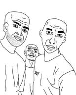 3soyjaks bald ear indian lazy_eye looking_at_you shirts soy variant:unknown // 720x900 // 74.5KB