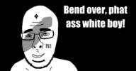 bbc gem glasses meta:pornographic_content nsfw penis queen_of_spades shadow smile soyjak spade stubble text variant:unknown // 965x503 // 40.5KB