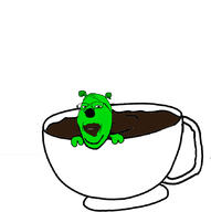 coffee cup first_gapejak_image glasses green_skin gummibär gummy_bear gummy_bear_song inside_object looking_at_you object smile soyjak stubble subvariant:wholesome_soyjak teeth variant:gapejak // 845x850 // 128.9KB