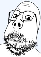 distorted glasses mustache soyjak stubble subvariant:scholar template transparent_background variant:gapejak // 992x1382 // 56.9KB