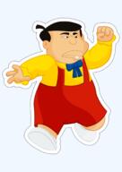 artist:mazepa blue_tie bowtie boy chespirito clothes el_chavo fat mexico red_overalls variant:meximutt white_shoes yellow_shirt ñoño // 1448x2048 // 505.7KB