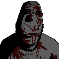 ack animated biting_lip blood distorted evil glasses ominous open_mouth red_eyes shadow smile soyjak stubble subvariant:hornyson variant:cobson yellow_teeth // 270x246 // 20.8KB