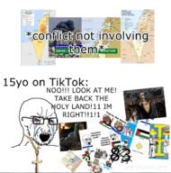 83 bloodshot_eyes brown christianity cross crusade crusader crying egypt flag:israel flag:kingdom_of_jerusalem flag:palestine gaza glasses hanging israel israel_vs_palestine jerusalem jewish_nose jordan kingdom_of_jerusalem knight lebanon map middle_east muscular_male open_mouth palestine saudi_arabia soyjak stubble sword syria teeth tiktok variant:bernd variant:chudjak variant:cobson variant:soyak you're_the_same // 918x929 // 793.8KB