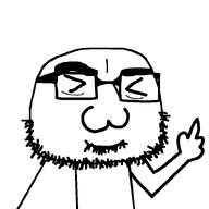 :3 bald hand meta:namefags middle_finger olgol_(user) subvariant:olgolstein subvariant:poongolstein tranny_artstyle variant:cobson // 800x800 // 17.7KB