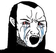 balding bloodshot_eyes clothes crying ear elf elrond fantasy hair lord_of_the_rings open_mouth soyjak tv_(4chan) variant:soyak // 628x585 // 146.7KB