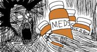 bottle holding_object pill pill_bottles schizo schizophrenia subvariant:schizojak variant:markiplier_soyjak variant:pillsjak // 581x314 // 55.0KB