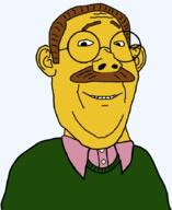 brown_hair clothes collared_shirt ear glasses hair mustache ned_flanders smile sweater teeth the_simpsons variant:protestantjak yellow_skin // 726x888 // 21.6KB