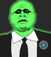 benito_mussolini black_background clothes ear federal_bureau_of_investigation glasses glownigger necktie open_mouth soyjak stubble suit sunglasses surprised trend:glowie variant:benitojak // 1170x1306 // 183.9KB