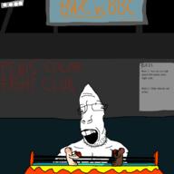 arm bbc black_skin bwc glasses meta:tagme open_mouth penis retard soyjak stubble text variant:parrotjak war white_skin wrestling // 2500x2500 // 250.9KB