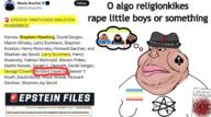 angry atheism atom atom_whirl brown_skin christ_chan christian_cross christianity clothes cross crucifix crusader fat fedora flag hair islam israel jesus judaism lips map_(pedophile) mexico meximutt mick_(namefag) obese palestine pedophile queen_of_spades richard_dawkins soyjak spade subvariant:meximutt_front2 telegram text the_god_delusion tiktok transparent_background twitter variant:meximutt vatican xitter yellow_sclera // 1356x758 // 733.2KB