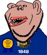 1848 amerimutt award bipartisan black_sclera brown_skin clothes division ear flag flag:wisconsin lips mutt open_mouth politics soyjak state stubble subvariant:impish_amerimutt text united_states variant:impish_soyak_ears wisconsin // 685x793 // 75.1KB