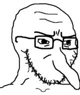 concerned glasses large_nose no_mouth soyjak stubble variant:soyak // 632x756 // 11.9KB